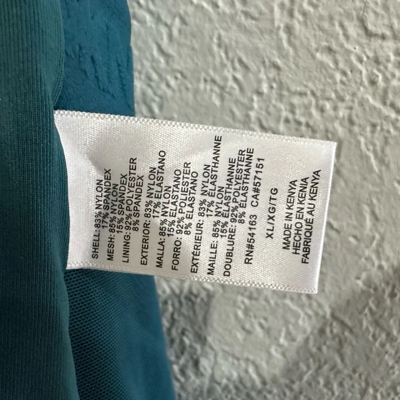 DKNY Teal Ruched One Piece Swimsuit Size XL - Picture 15 of 16